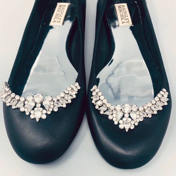 Badgley Mischka Crystal Ballet Flats - Picture 6 of 11